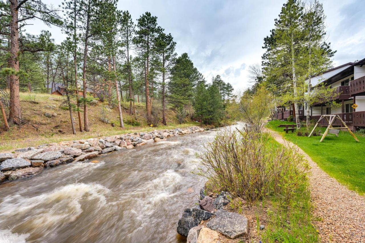Estes Park Condo Rental Balcony With River Views! Exterior photo